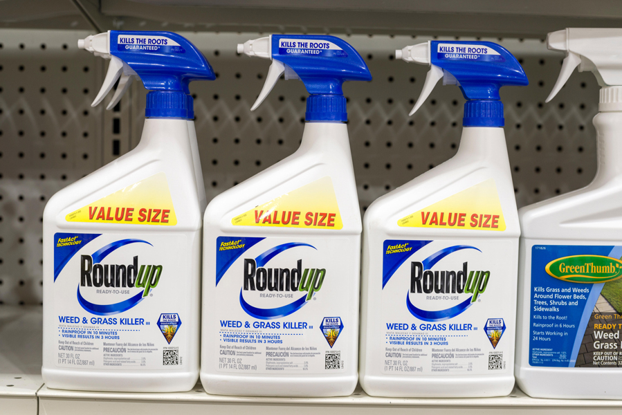 Spray bottles of Roundup herbicide, or glyphosate, on a store shelf. Glyphosate was added to the Prop. 65 list in 2017 after the International Agency for Research on Cancer classified it as a “probable human carcinogen.” Four other agencies have concluded it is safe. Roundup’s maker, Monsanto, has sued to avoid Prop. 65 warning requirements.