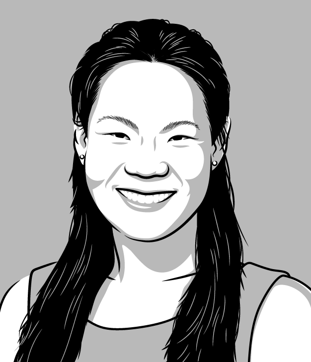 A cartoon image of Sarah Tang