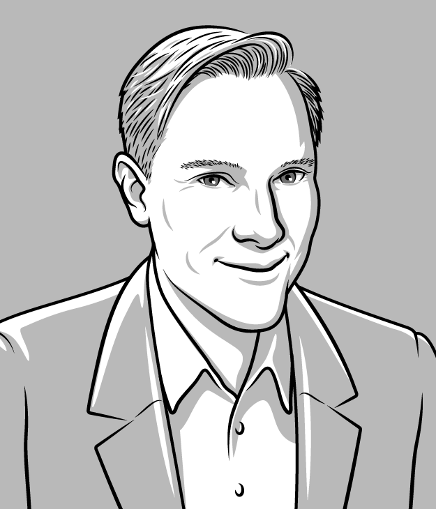 Cartoon portrait of Matthew Engelke