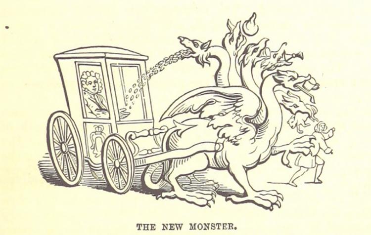 Illustration depicting taxes as a monster.