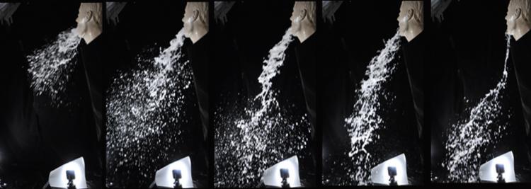 A sequence of images show Larry in action.